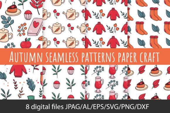 Autumn Seamless Paper Craft