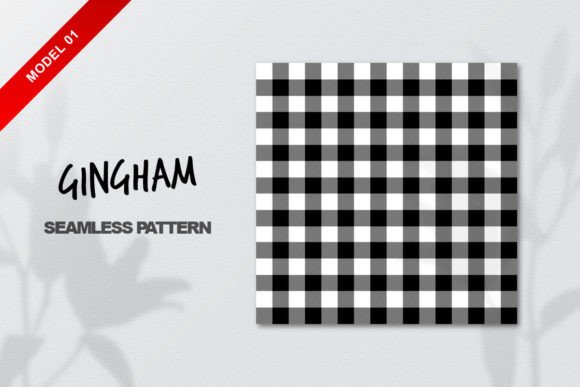 Black Gingham Seamless Pattern