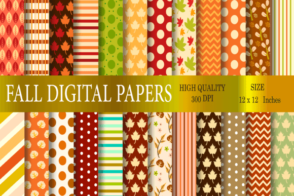 Fall Digital Papers Bundle