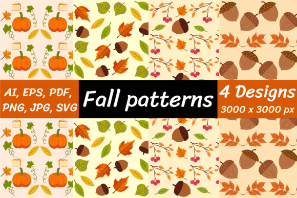 Fall Digital Papers: Seamless Patterns for Modern Design
