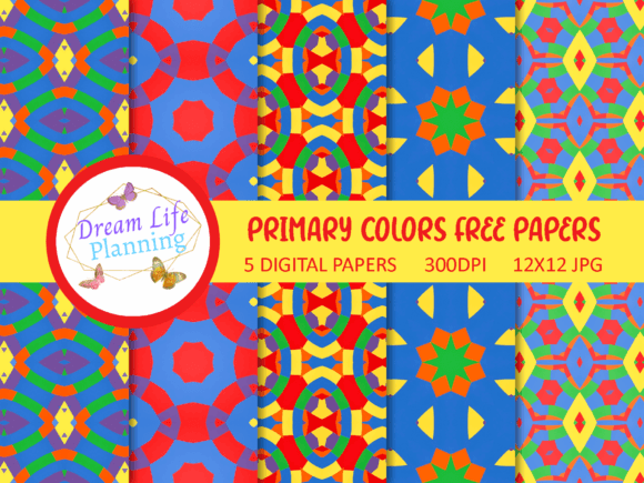 Free Primary Colors Digital Papers