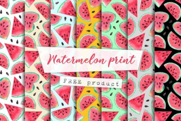FREE Watermelon Seamless Pattern