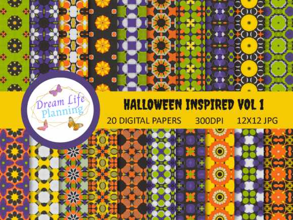 Halloween Inspired Digital Papers Vol 1