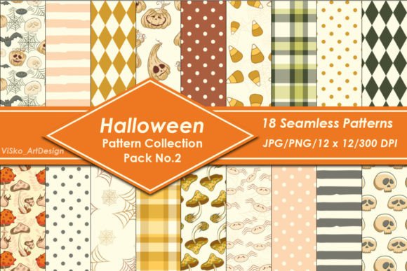Halloween Seamless Pattern Pack No.2: Your All-in-One Design Toolkit for Spooky-Creative Projects