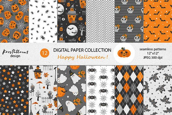 Happy Halloween Digital Paper Set