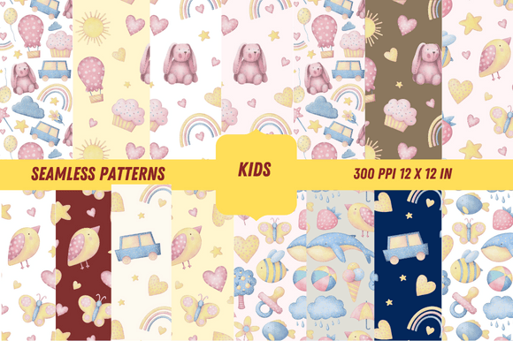 Kids Seamless Digital Paper Set