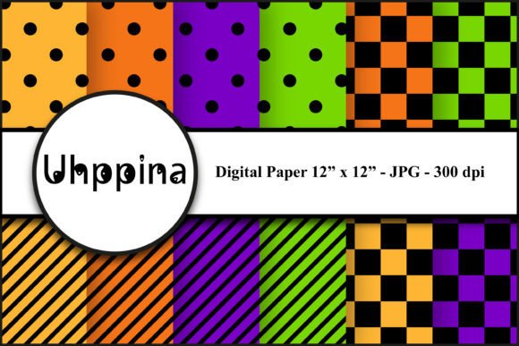 Kit Basic Halloween 1B Digital Paper: Seamless, Print-Ready Designs for Stress-Free Crafting