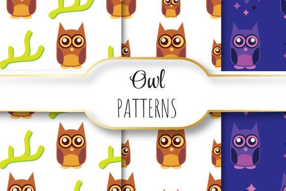 Owls in Seamless Vector Patterns: Precision Design for Print and Digital Projects