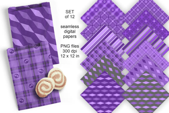 Purple Halloween Seamless Paper Set: Versatile, High-Quality Digital Papers for Creative Projects